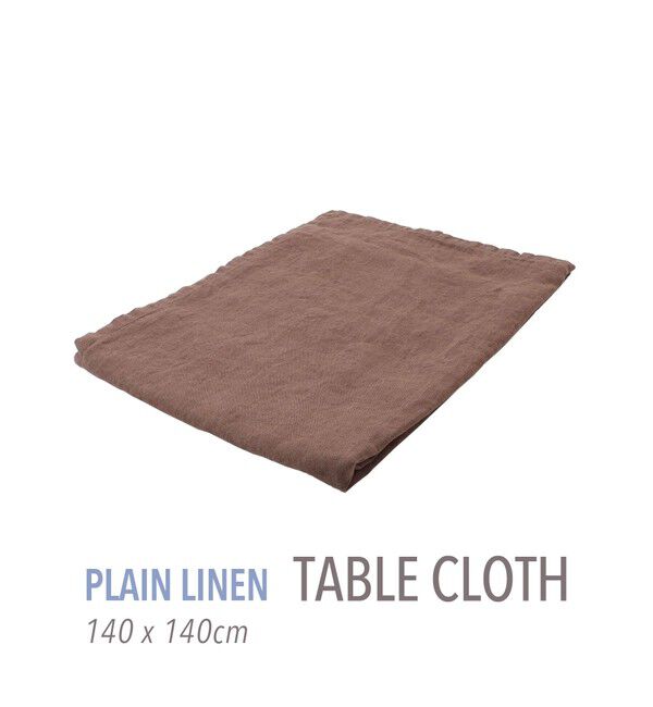 TOMORROWLAND HOME「プレーンリネン テーブルクロス（140cm X 140cm）」|食器・キッチングッズ|49 ダークブラウン