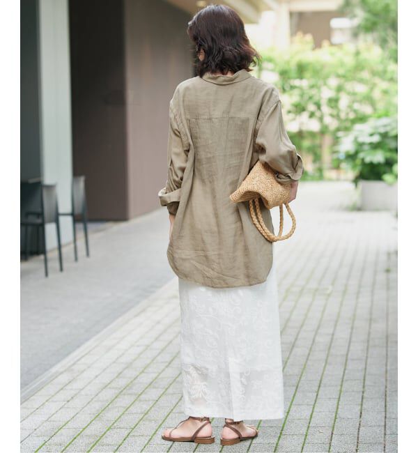 SLOBE IENA「《追加2》リネンコットンレギュラーシャツ」|シャツ・ブラウス|