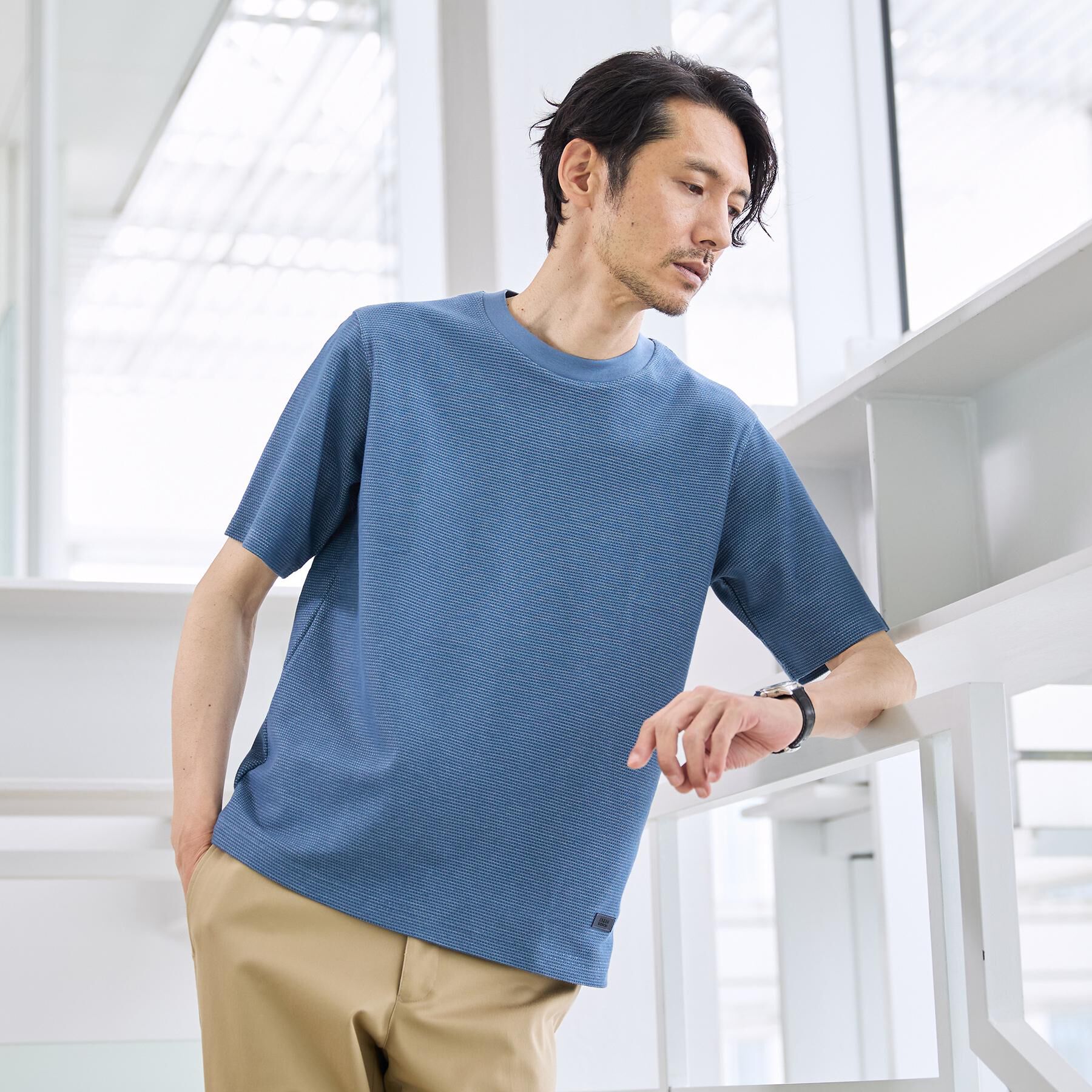 TAKEO KIKUCHI「【抗菌防臭】メランジ クルーネック プルオーバー」|Tシャツ・カットソー|