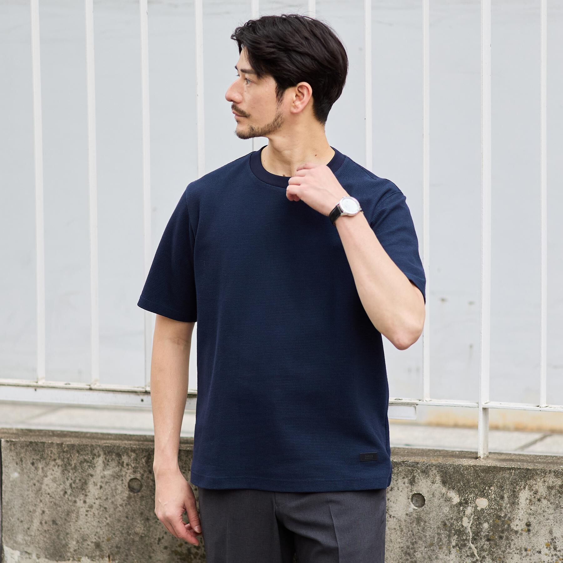 TAKEO KIKUCHI「【抗菌防臭】メランジ クルーネック プルオーバー」|Tシャツ・カットソー|