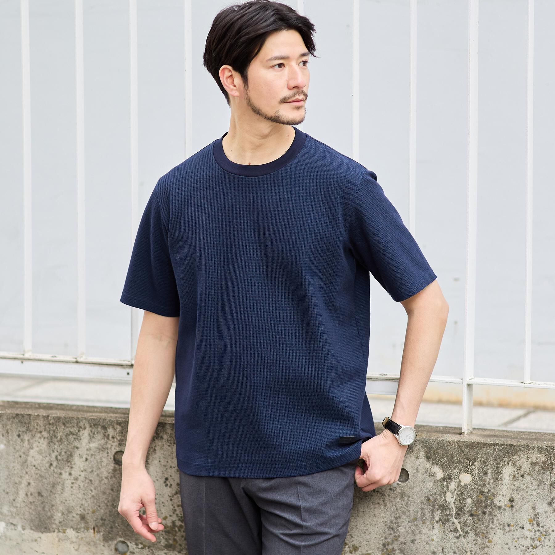 TAKEO KIKUCHI「【抗菌防臭】メランジ クルーネック プルオーバー」|Tシャツ・カットソー|