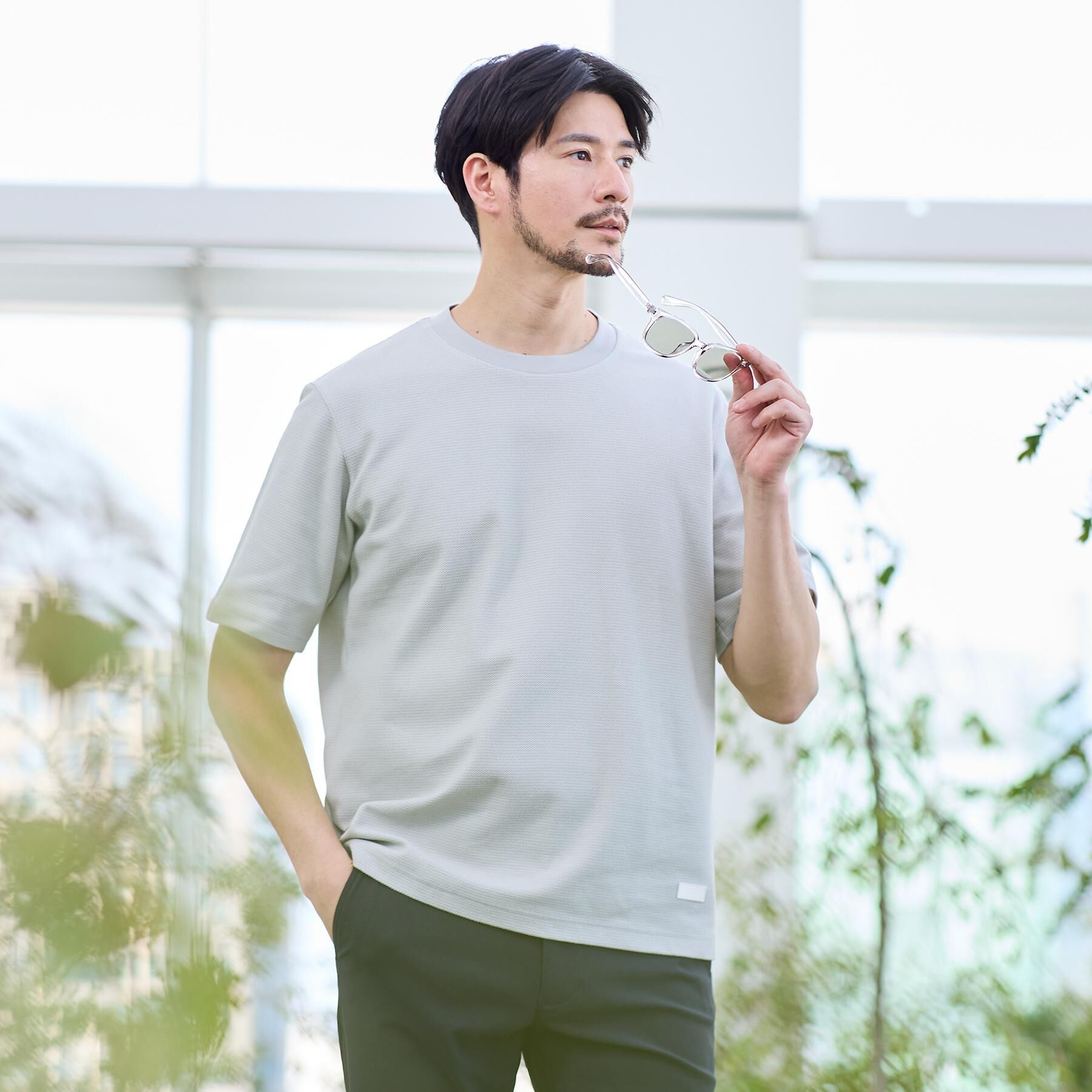 TAKEO KIKUCHI「【抗菌防臭】メランジ クルーネック プルオーバー」|Tシャツ・カットソー|
