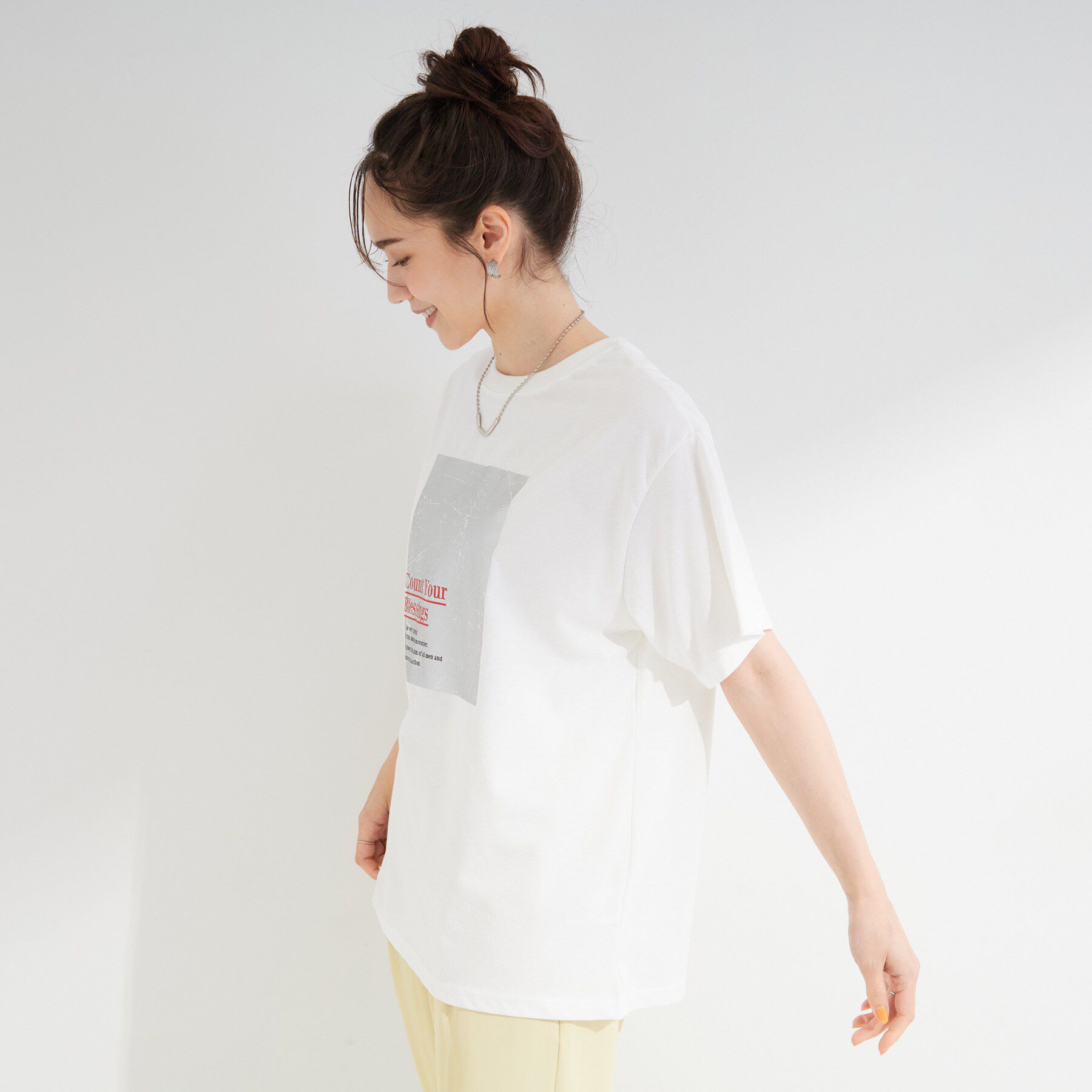 SHOO･LA･RUE「【ひんやり/S-LL】選べる4柄　デイリー使いにぴったりなアソートTシャツ」|Tシャツ・カットソー|