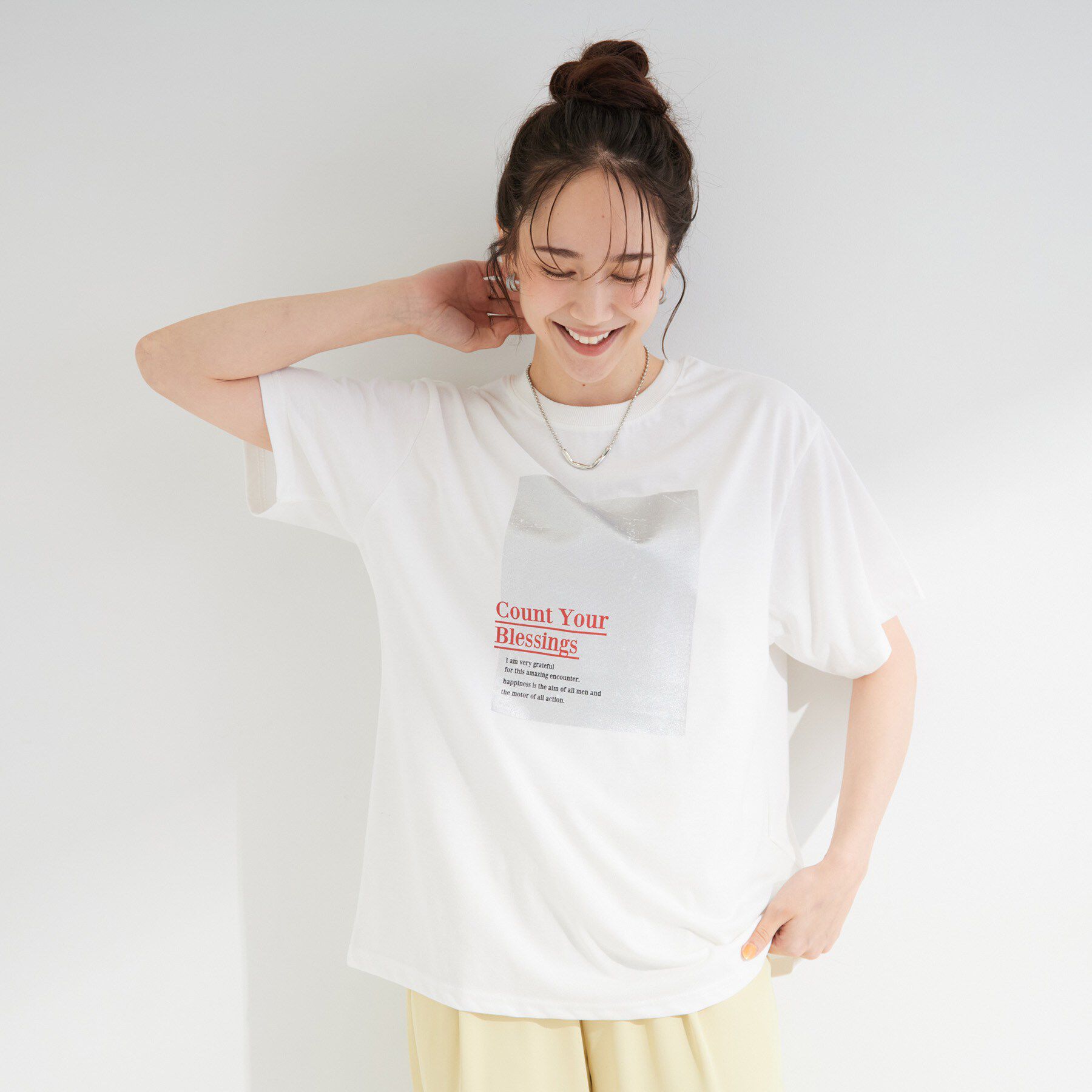SHOO･LA･RUE「【ひんやり/S-LL】選べる4柄　デイリー使いにぴったりなアソートTシャツ」|Tシャツ・カットソー|