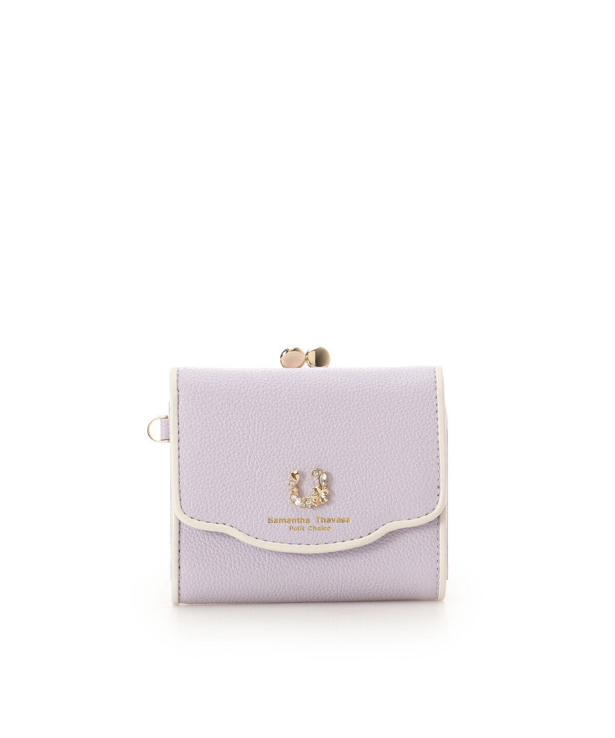 Samantha Thavasa Petit Choice「フープラインビジュー 折財布」|財布|ラベンダー