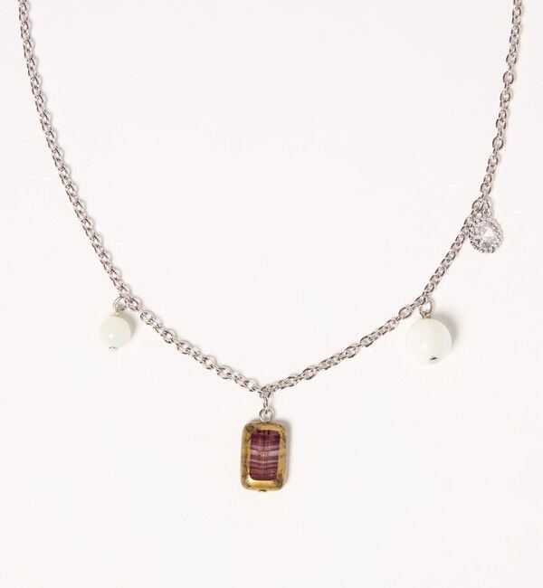 EMMEL REFINES「＜EMMEL REFINES＞EM ランダムパーツ ネックレス」|その他|SILVER