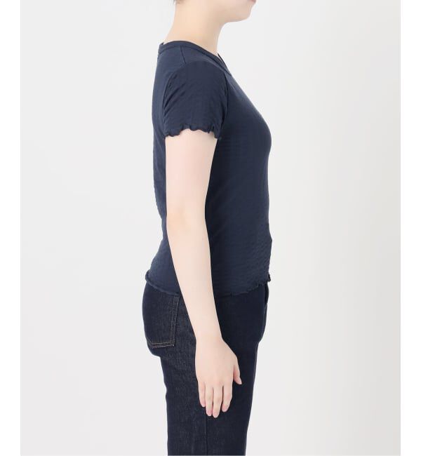 SLOBE IENA「アイレットリブ 刺しゅうTEE」|Tシャツ・カットソー|