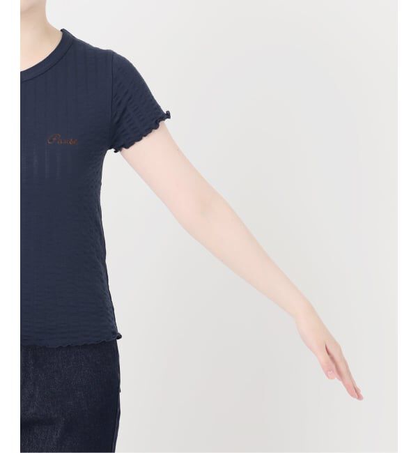 SLOBE IENA「アイレットリブ 刺しゅうTEE」|Tシャツ・カットソー|