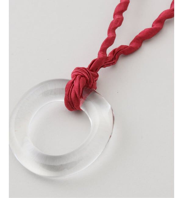 IENA「AZUR/アズール Twisted Satin Silk Glass Necklace S ネックレス」|ネックレス|