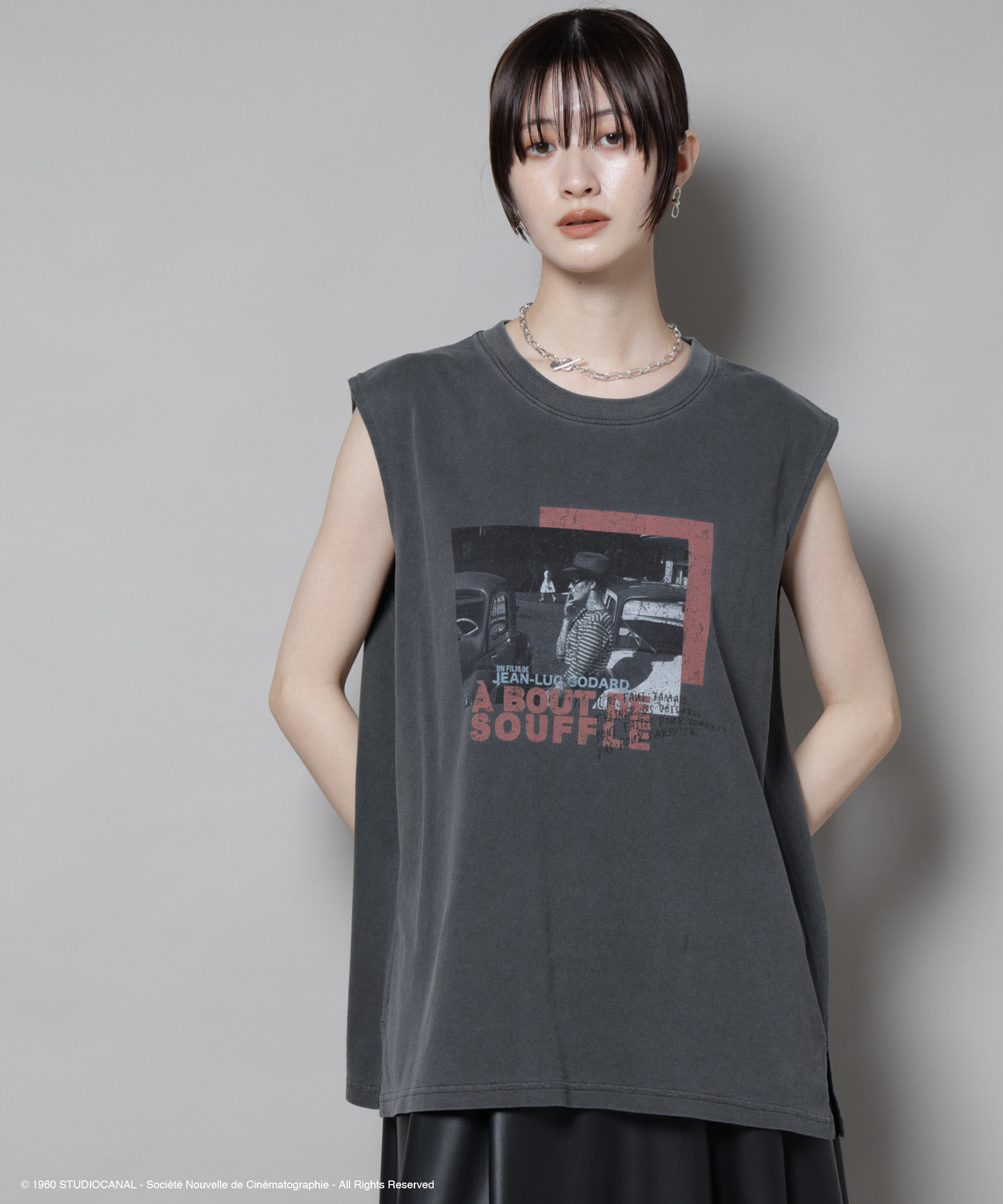 NANO universe「SmokeTシャツ」|Tシャツ・カットソー|チャコール3