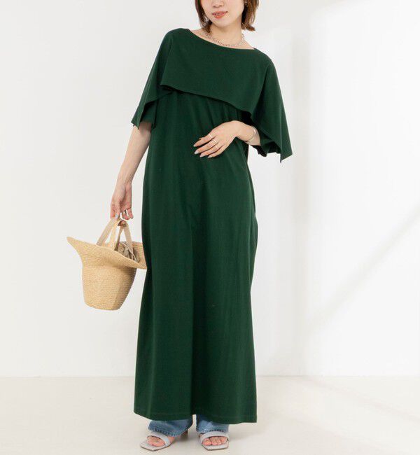 NOLLEY'S「【WEB限定】ヨークケープ2WAYワンピース」|ワンピース|グリーン