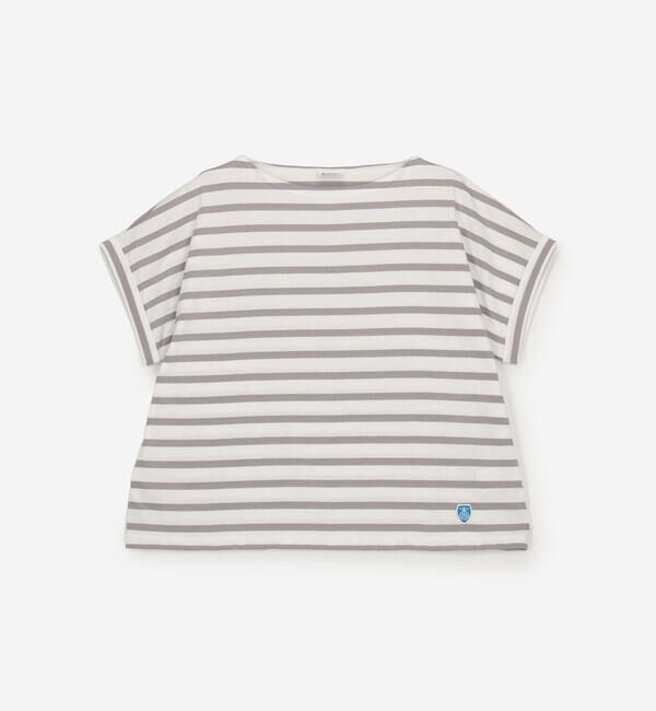 ORCIVAL「ORCIVAL | コットンレジェ ボートネック 半袖Tシャツ WOMEN」|Tシャツ・カットソー|GREY系1