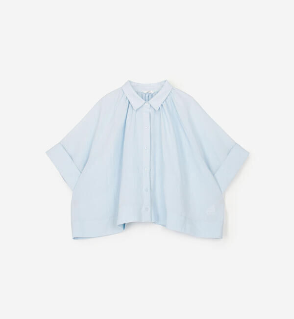  「eunoia | クロップド 半袖シャツ WOMEN」|シャツ・ブラウス|