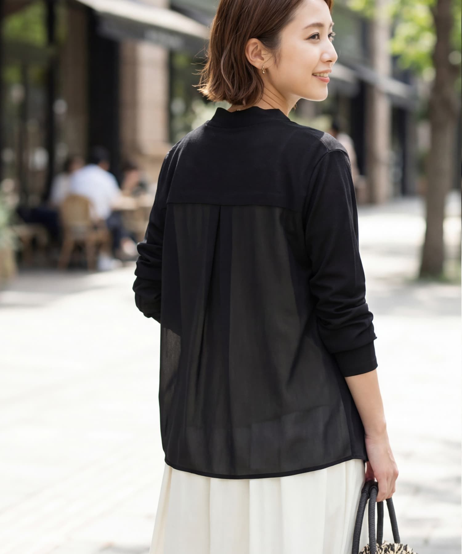 STYLE DELI「【selection】さらさら超え背面シフォンカーディガン」|カーディガン|