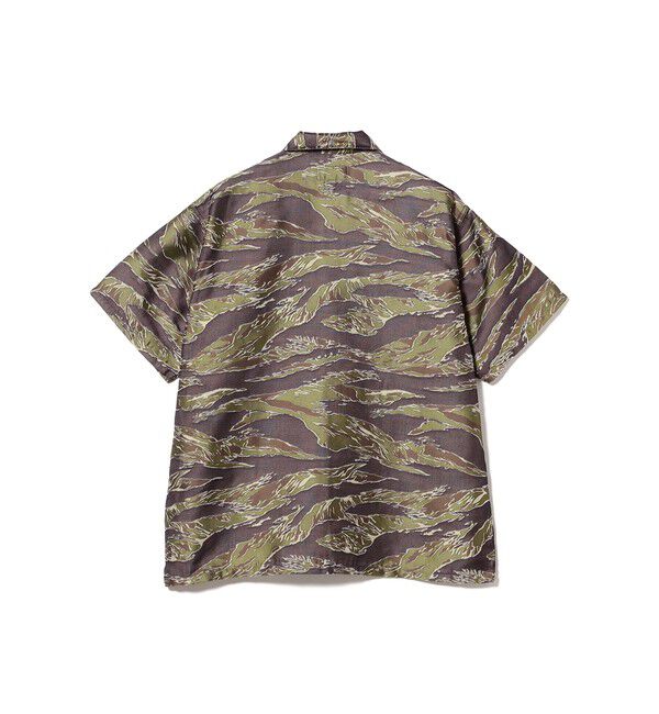 BEAMS PLUS「MIL-SHT Tiger Stripe Mesh Jacquard」|シャツ・ブラウス|