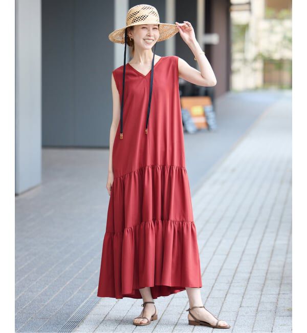SLOBE IENA「《WEB限定》ティアードワンピース」|ワンピース|