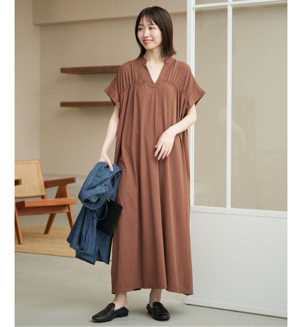 SLOBE IENA「《WEB・一部店舗限定カラーあり》スキッパーワンピース」|ワンピース|