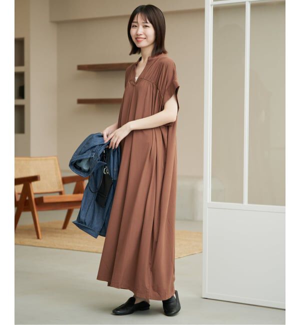 SLOBE IENA「《WEB・一部店舗限定カラーあり》スキッパーワンピース」|ワンピース|