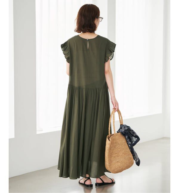 SLOBE IENA「《追加》コットンボイルフリルワンピース」|ワンピース|