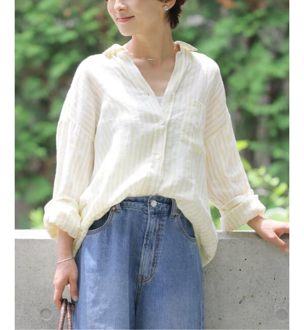 JOURNAL STANDARD relume「No.66フレンチリネンビッグスキッパー」|シャツ・ブラウス|イエロー