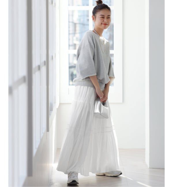 JOURNAL STANDARD relume「《WEB限定追加予約3》コットンボイルクリンクルティアードスカート」|スカート|