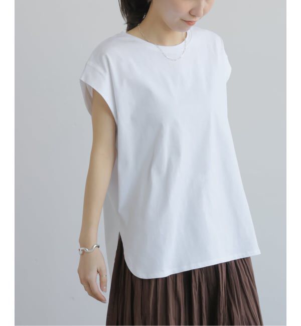 JOURNAL STANDARD relume「《追加2》オーガニックコットン汗染み防止タックプルオーバー」|Tシャツ・カットソー|ホワイト