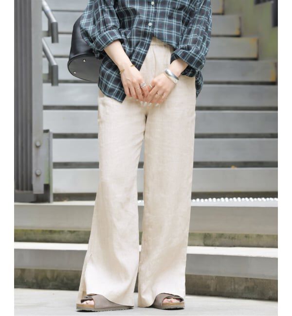 JOURNAL STANDARD relume「《追加8》麻スリットイージーパンツ」|その他|ベージュ