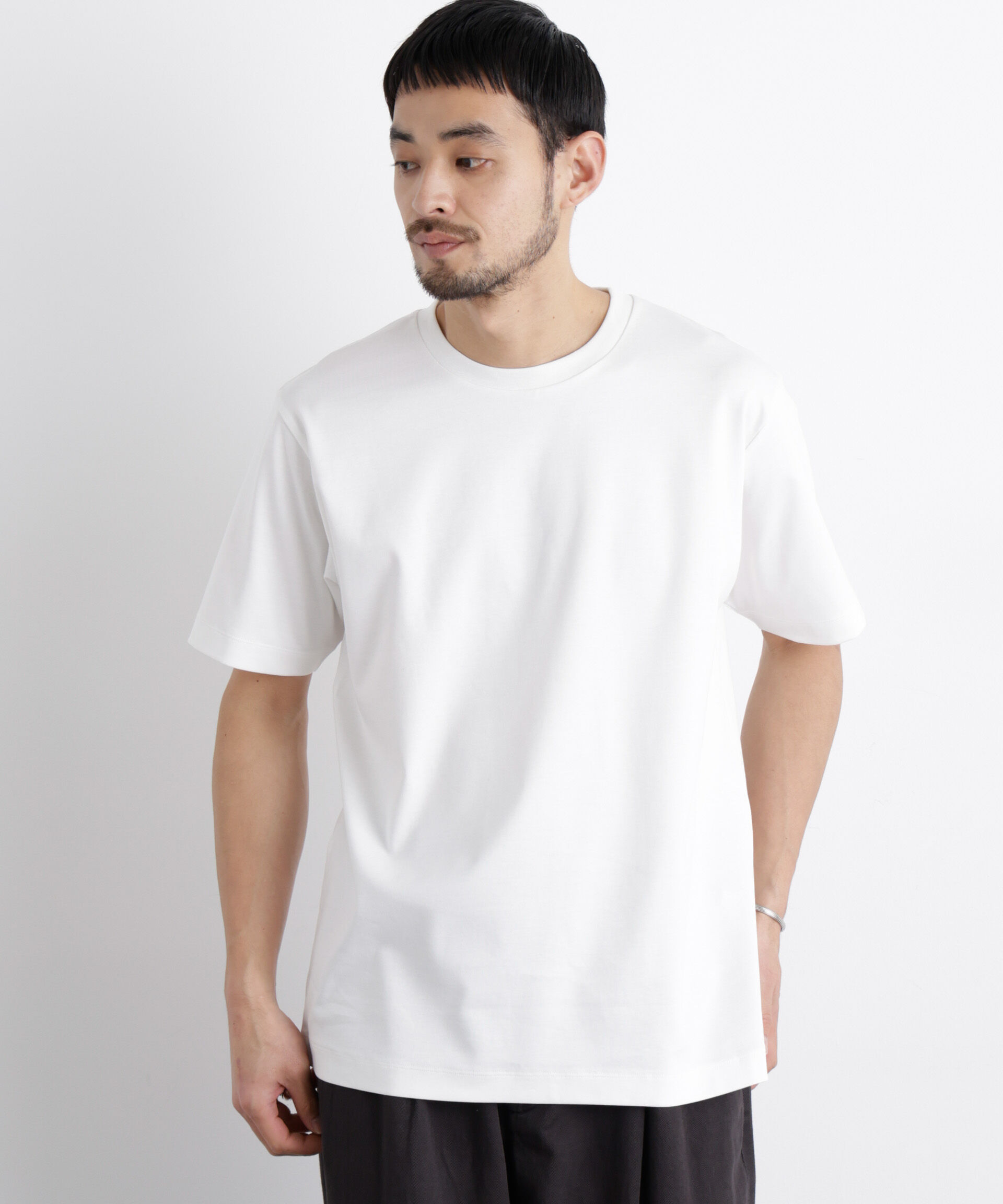 NANO universe「アンチスメル クルーネックTシャツ 半袖」|Tシャツ・カットソー|