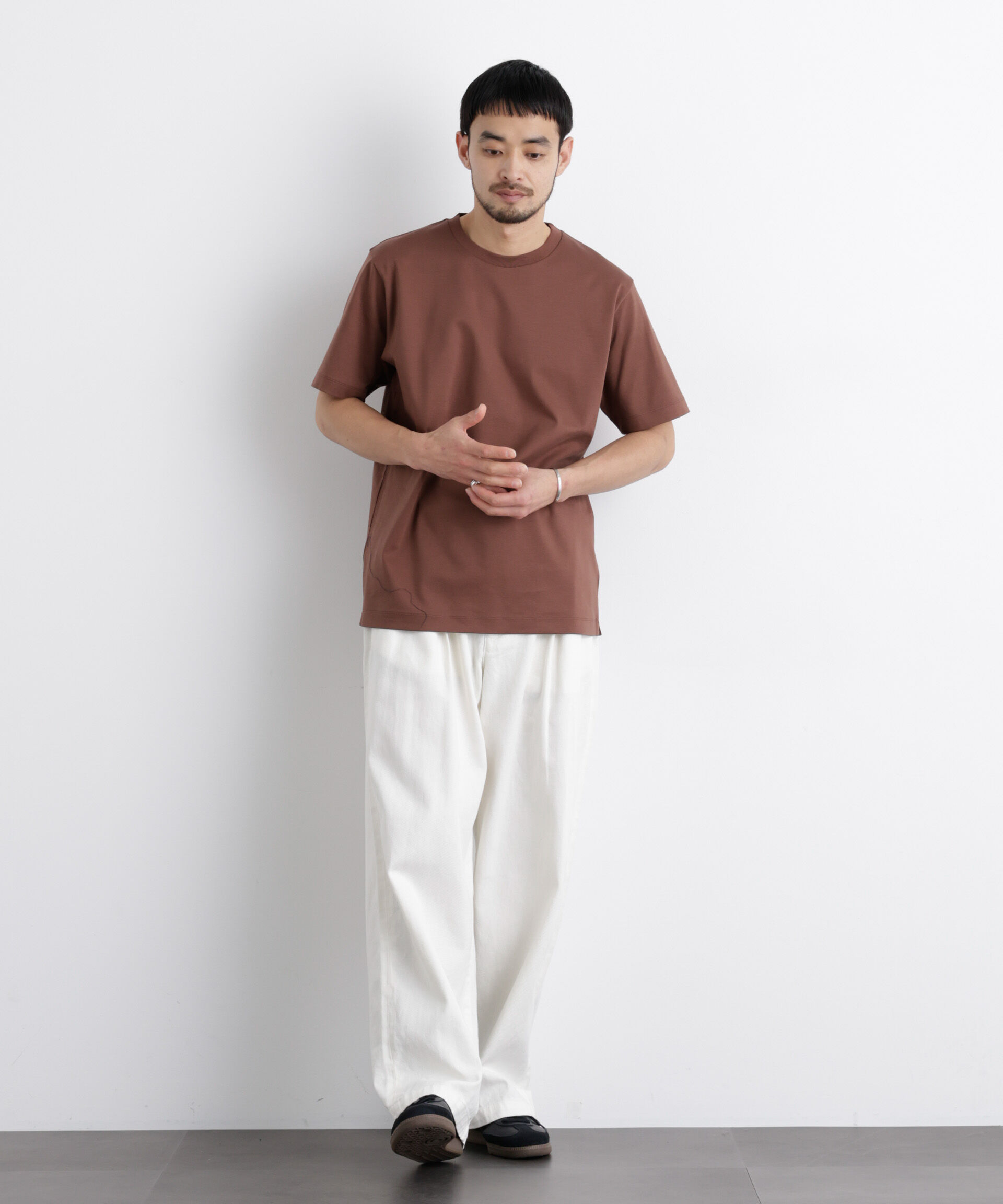 NANO universe「アンチスメル クルーネックTシャツ 半袖」|Tシャツ・カットソー|
