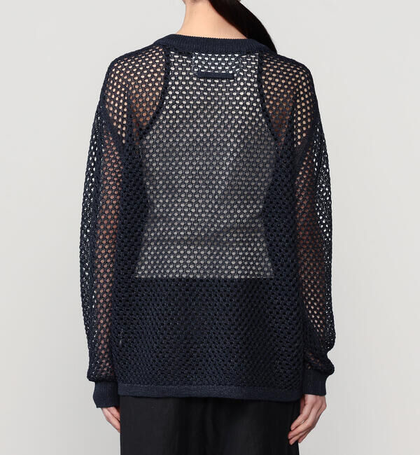  「ADAWAS | メッシュ レースアップトップス WOMEN」|ニット・セーター|