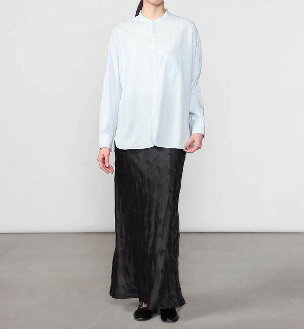  「TICCA | コットン ノーカラーシャツ WOMEN」|シャツ・ブラウス|