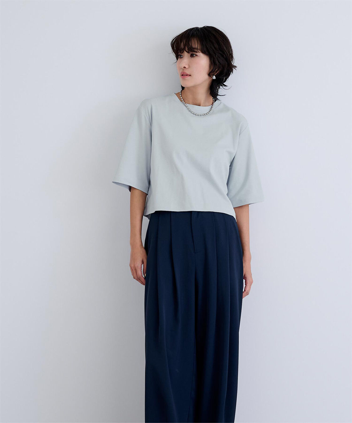 ur's「汗染み防止クロップドTシャツ」|Tシャツ・カットソー|