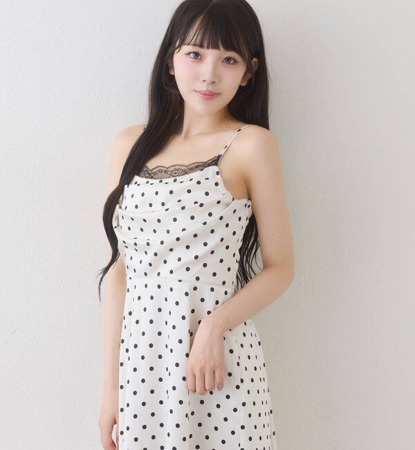  「【WEB限定】肩リボンドレープロングワンピース」|ワンピース|