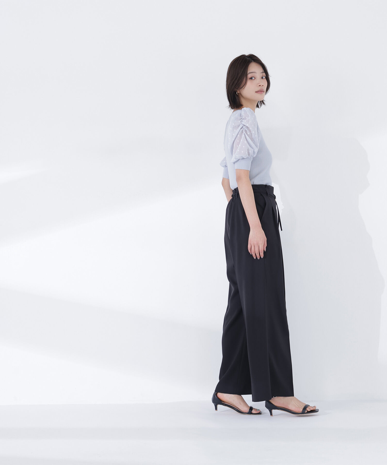  「ダブルベルトワイドパンツ」|その他|