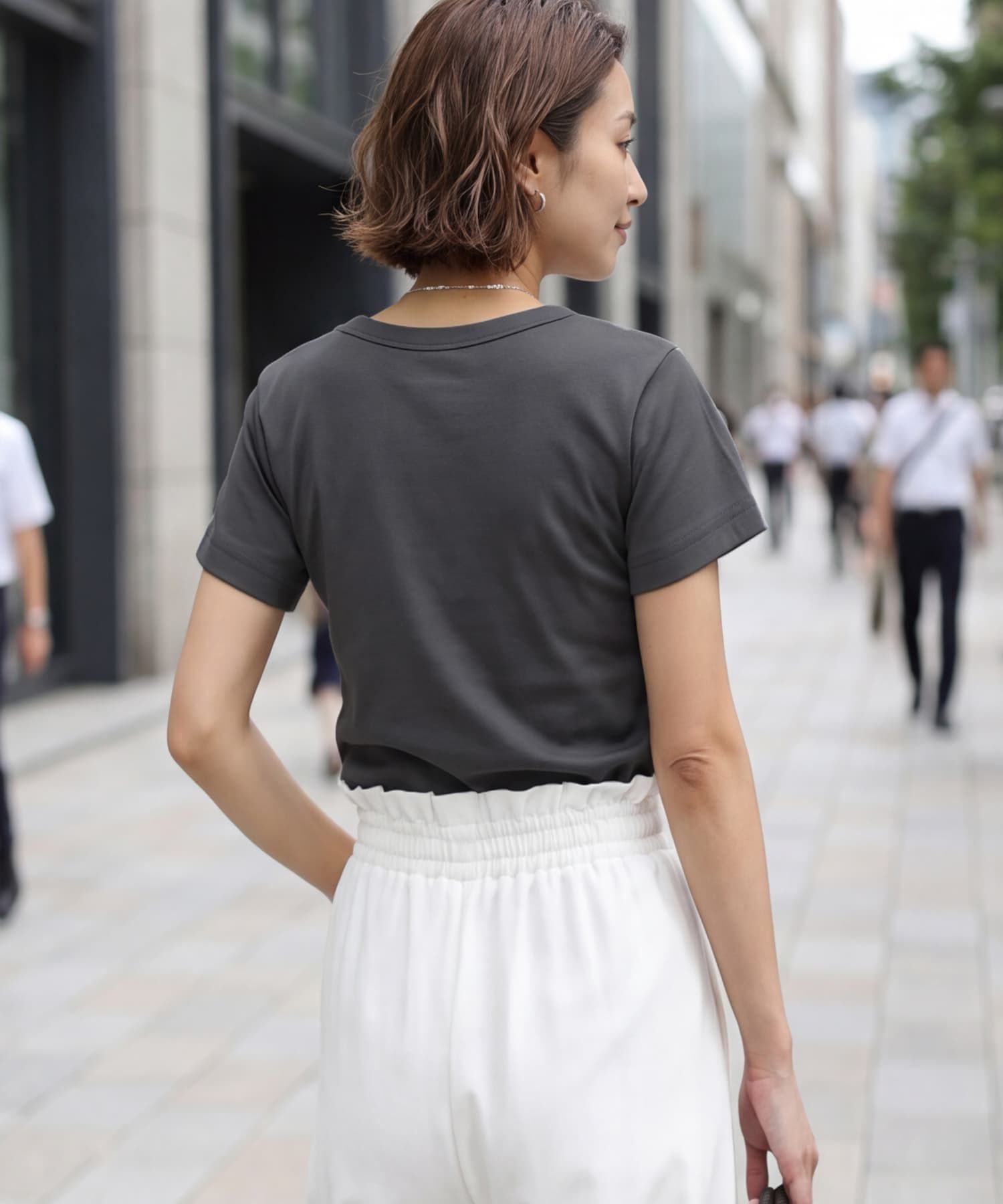 STYLE DELI「【Made in JAPAN】フライス半袖カットソートップス」|Tシャツ・カットソー|