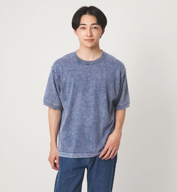 UNITED ARROWS green label relaxing「＜RYE TENDER>SUNRAY TEE サンレイティー ニットT 半袖ニット」|ニット・セーター|NAVY