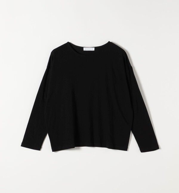 quaranciel「《予約》quaranciel:〈手洗い可能〉シアー コットン ボートネック ルーズ ロンTEE」|Tシャツ・カットソー|