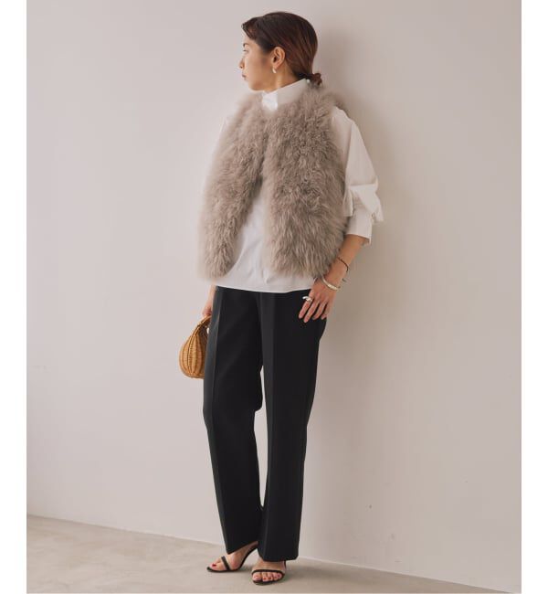 VERMEIL par iena「《追加》ダブルクロスストレッチパンツ」|スラックス|