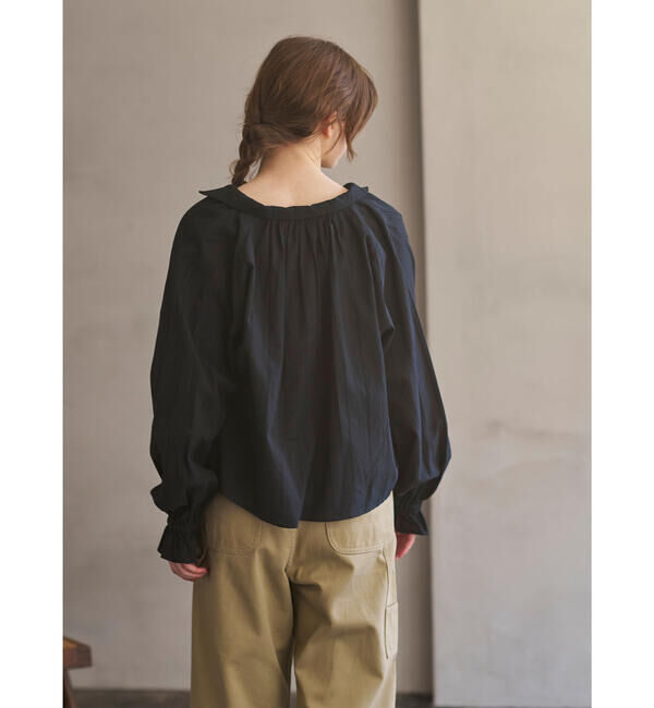 「INDIA INDUSTRY | コットン 長袖スキッパーシャツ WOMEN」|シャツ・ブラウス|