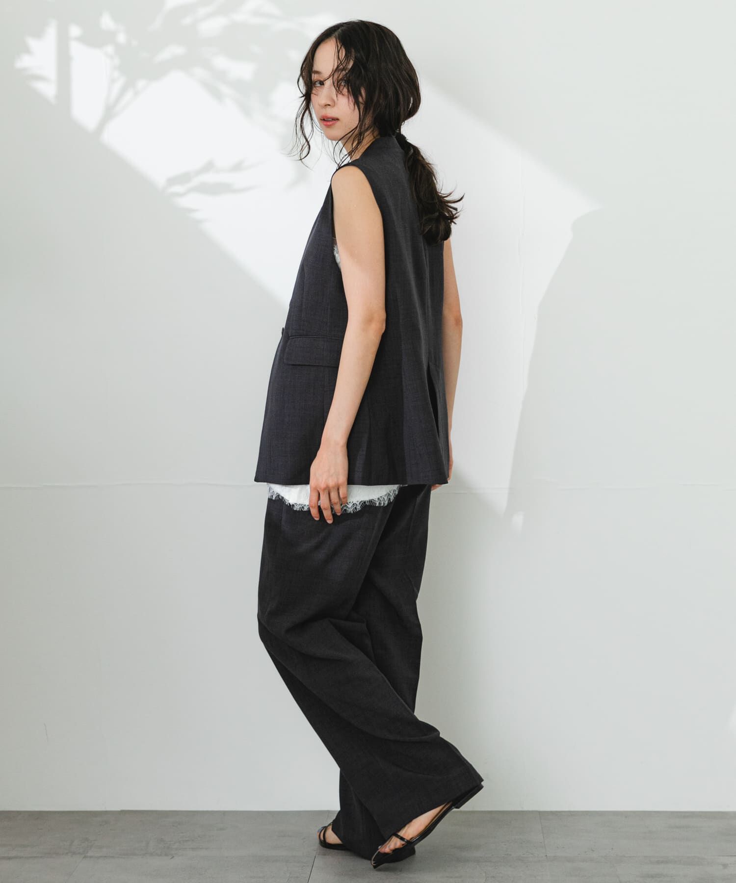 SENSE OF PLACE by URBAN RESEARCH「『一部WEB限定』『UR TECH DRYLUXE』リネンライクワイドパンツ」|その他|