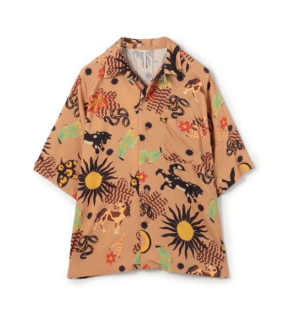 TOMORROWLAND BUYING WEAR「【別注】m's braque レーヨンオープンカラー ハーフスリーブシャツ」|シャツ・ブラウス|46 ブラウン系