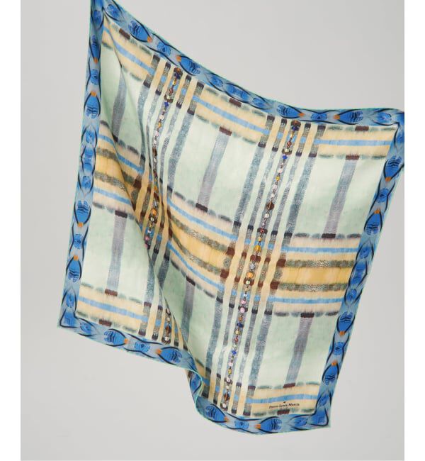 VERMEIL par iena「PIERRE LOUIS MASCIA ピエール ルイマーシャ 67x67cm 517633/101」|バンダナ・スカーフ|ブルー A