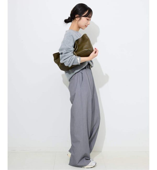 SLOBE IENA「《WEB限定/4サイズ展開/追加予約》TRワイドトラウザー」|スラックス|