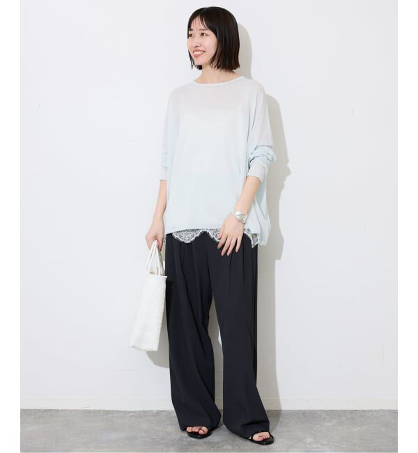 SLOBE IENA「《汗染み防止/接触冷感/吸水速乾/追加》PEストレッチイージースラックス」|スラックス|
