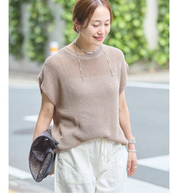 JOURNAL STANDARD「ペーパーヤーン畦スリーブレス」|ニット・セーター|