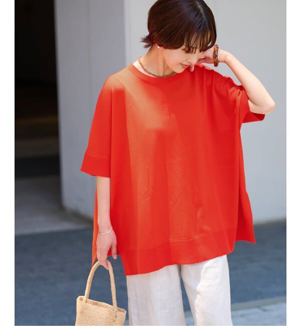 JOURNAL STANDARD relume「《一部WEB限定追加7 / 新色》接触冷感/ウォッシャブルクールポンチョプルオーバー」|ニット・セーター|
