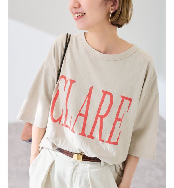 FRAMeWORK「≪WEB限定 / 追加予約≫ラフィー天竺ネームロゴTEE 3」|Tシャツ・カットソー|ベージュ