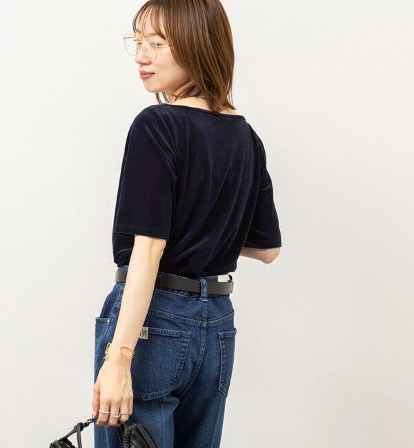 NOLLEY'S「《接触冷感》ウォッシャブルシアーベロア2WAYプルオーバー」|Tシャツ・カットソー|