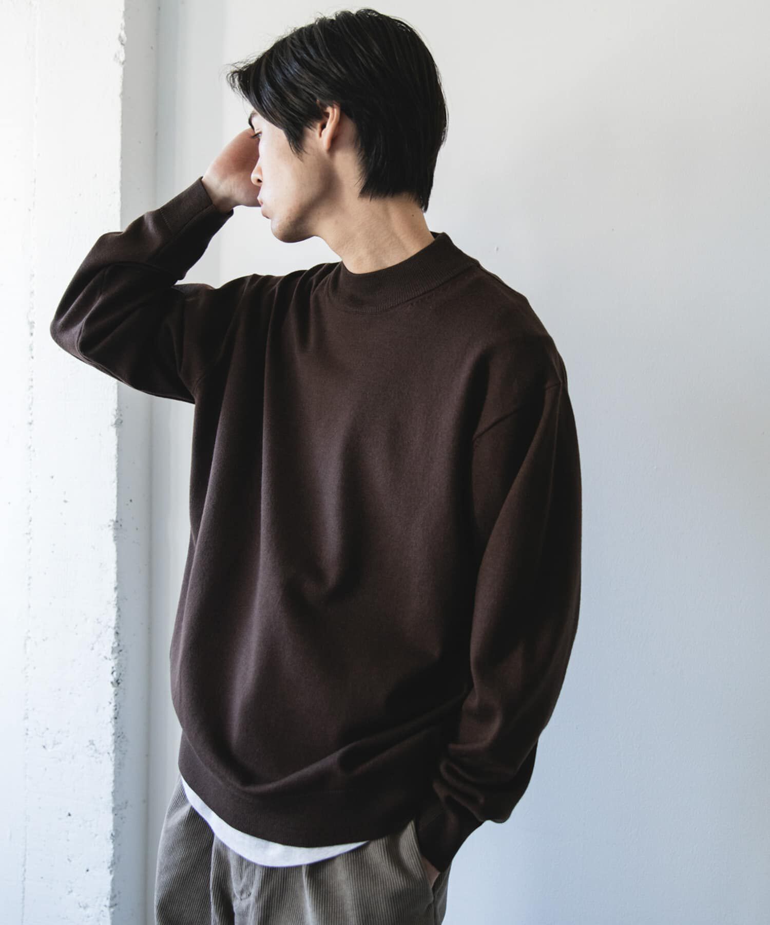 URBAN RESEARCH DOORS「『仁村紗和さん着用』『UR TECH 200日ニット』 モックネック」|ニット・セーター|