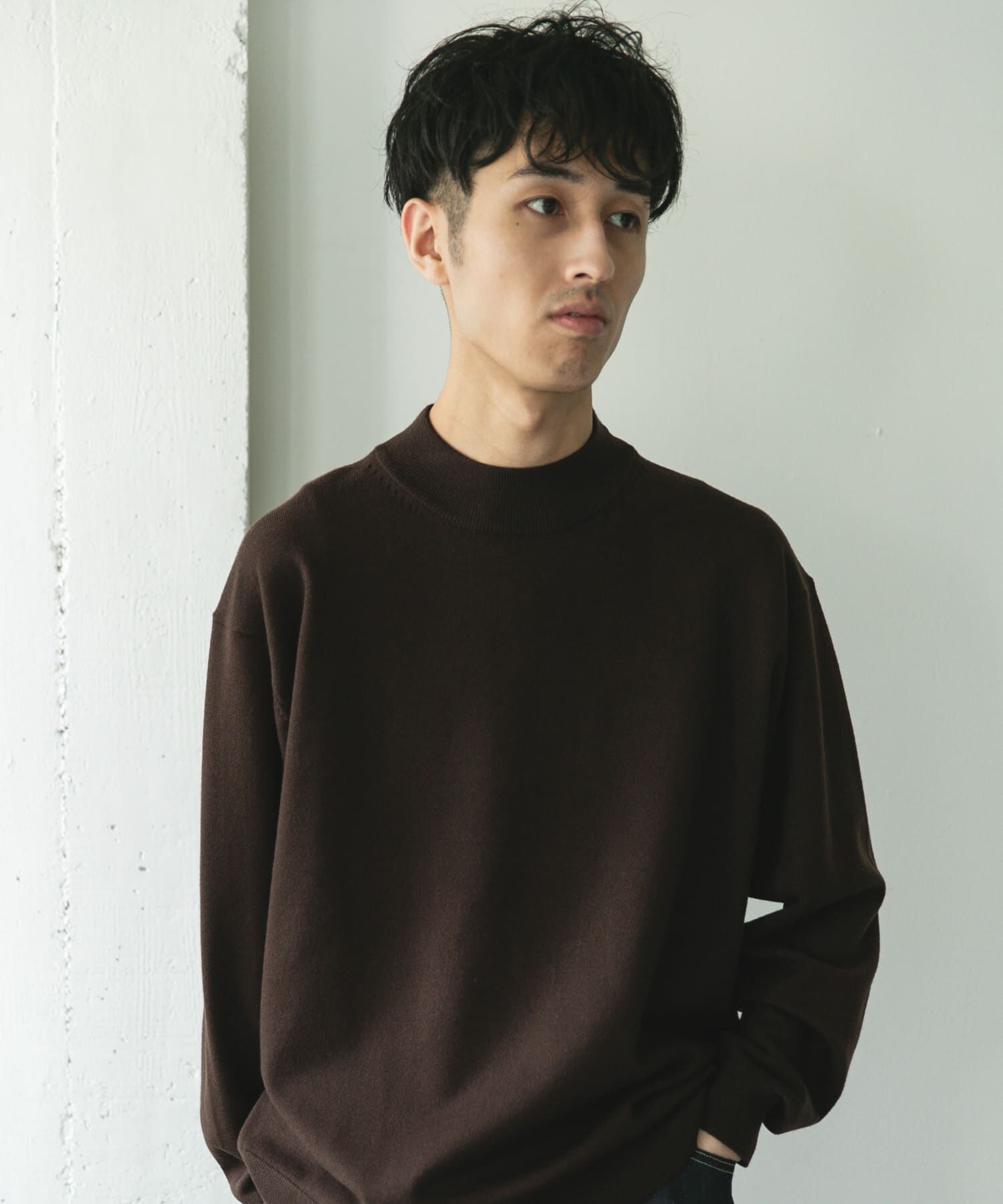 URBAN RESEARCH DOORS「『仁村紗和さん着用』『UR TECH 200日ニット』 モックネック」|ニット・セーター|